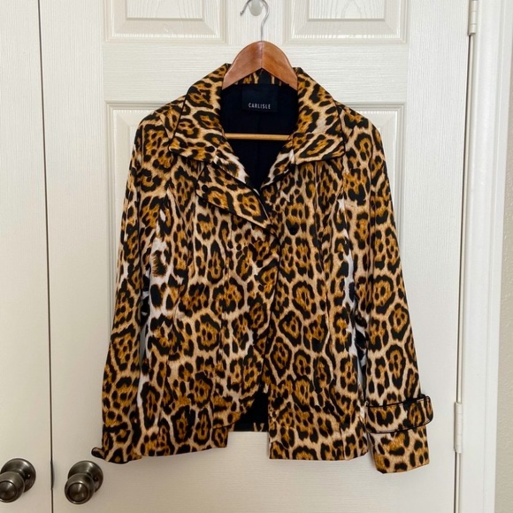 Carlisle Leopard Print Jacket Size 0 - image 1